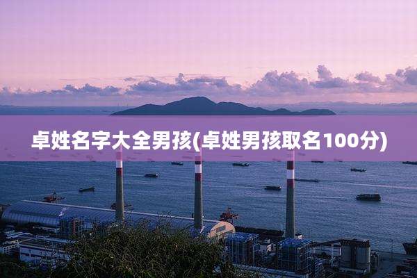 卓姓名字大全男孩(卓姓男孩取名100分)
