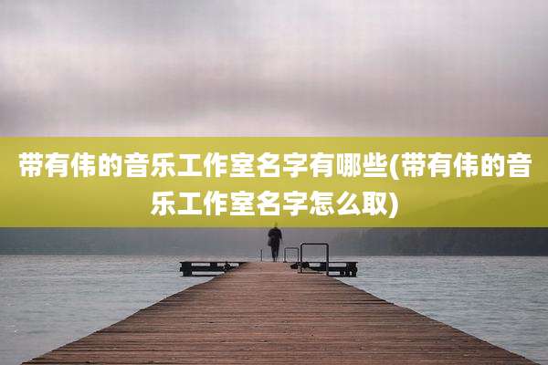 带有伟的音乐工作室名字有哪些(带有伟的音乐工作室名字怎么取)