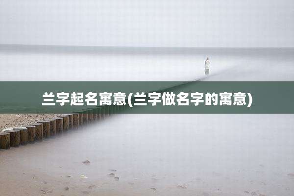 兰字起名寓意(兰字做名字的寓意)