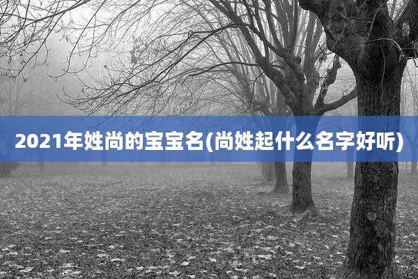 2021年姓尚的宝宝名(尚姓起什么名字好听)