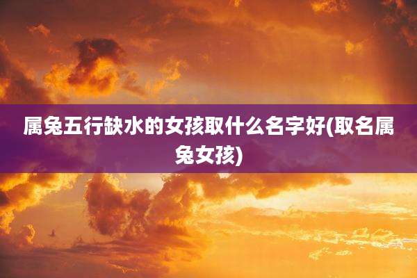 属兔五行缺水的女孩取什么名字好(取名属兔女孩)