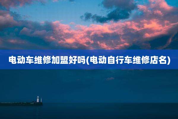 电动车维修加盟好吗(电动自行车维修店名)
