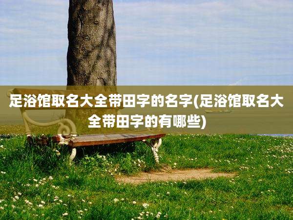 足浴馆取名大全带田字的名字(足浴馆取名大全带田字的有哪些)