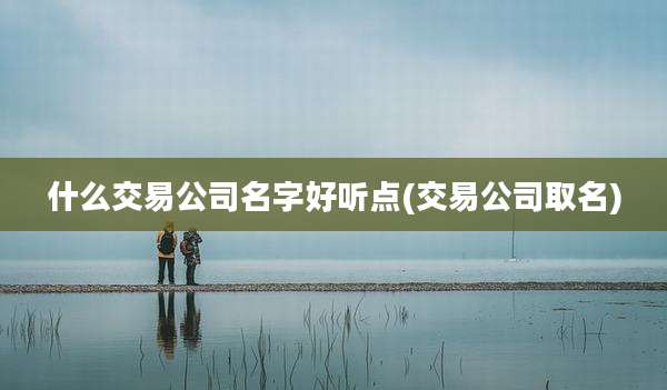 什么交易公司名字好听点(交易公司取名)