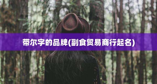 带尔字的品牌(副食贸易商行起名)