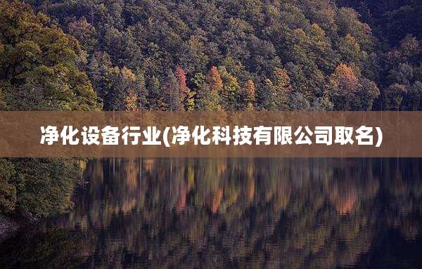 净化设备行业(净化科技有限公司取名)