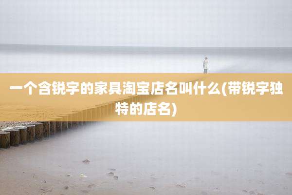 一个含锐字的家具淘宝店名叫什么(带锐字独特的店名)