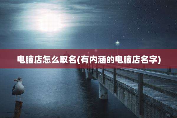 电脑店怎么取名(有内涵的电脑店名字)