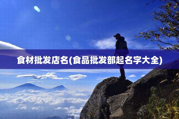 食材批发店名(食品批发部起名字大全)