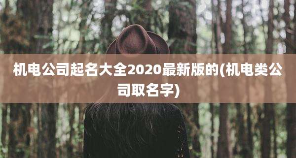 机电公司起名大全2020最新版的(机电类公司取名字)