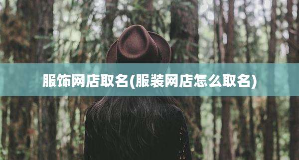 服饰网店取名(服装网店怎么取名)
