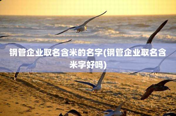 钢管企业取名含米的名字(钢管企业取名含米字好吗)