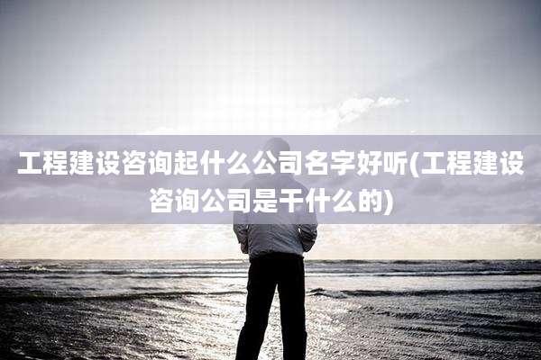 工程建设咨询起什么公司名字好听(工程建设咨询公司是干什么的)