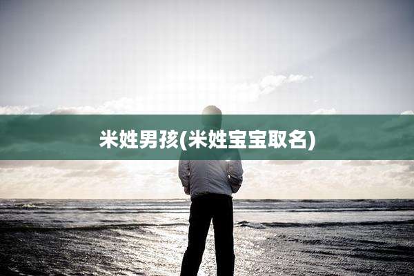 米姓男孩(米姓宝宝取名)