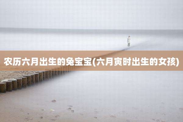 农历六月出生的兔宝宝(六月寅时出生的女孩)