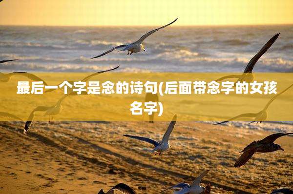 最后一个字是念的诗句(后面带念字的女孩名字)