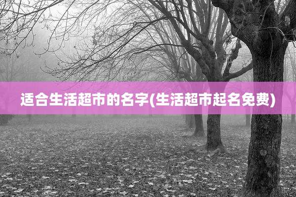 适合生活超市的名字(生活超市起名免费)