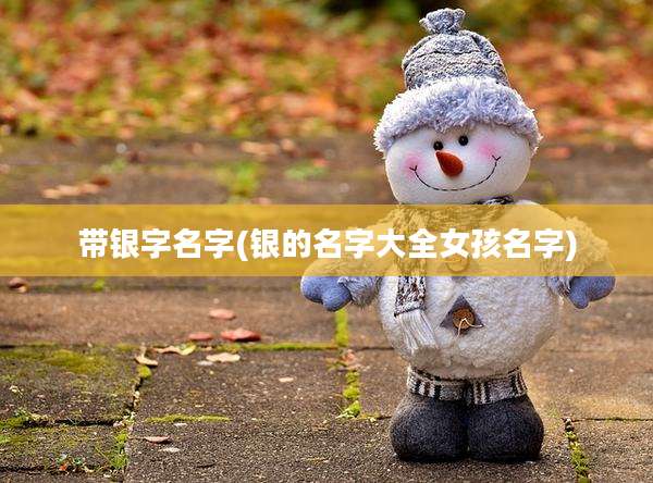 带银字名字(银的名字大全女孩名字)