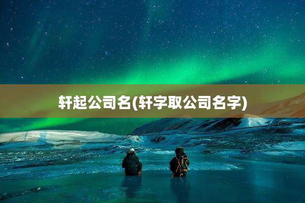 轩起公司名(轩字取公司名字)