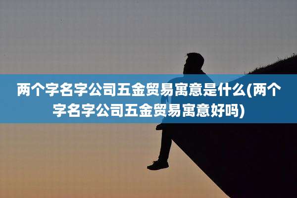 两个字名字公司五金贸易寓意是什么(两个字名字公司五金贸易寓意好吗)