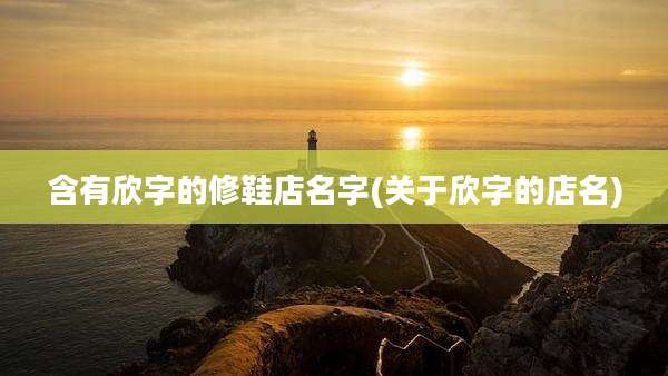 含有欣字的修鞋店名字(关于欣字的店名)