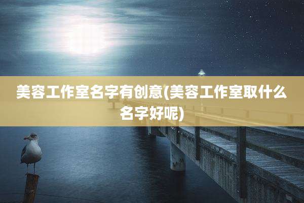 美容工作室名字有创意(美容工作室取什么名字好呢)