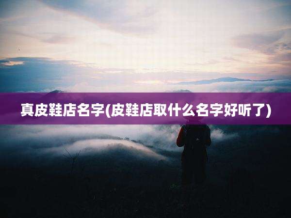 真皮鞋店名字(皮鞋店取什么名字好听了)