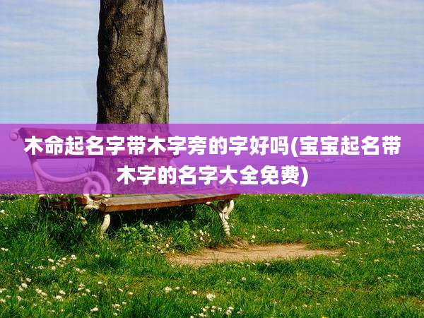 木命起名字带木字旁的字好吗(宝宝起名带木字的名字大全免费)