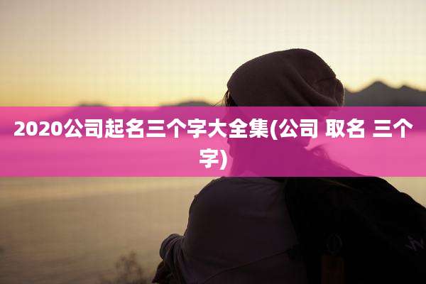 2020公司起名三个字大全集(公司 取名 三个字)