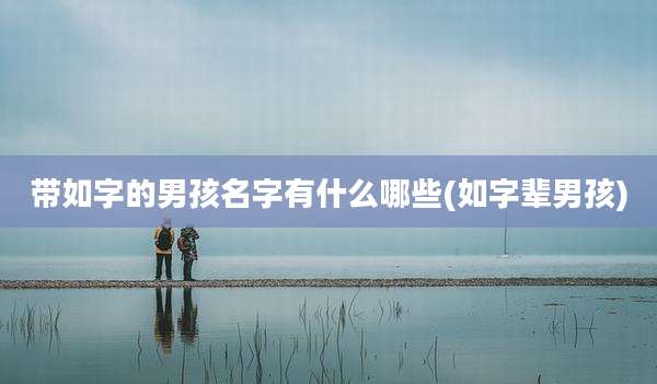 带如字的男孩名字有什么哪些(如字辈男孩)