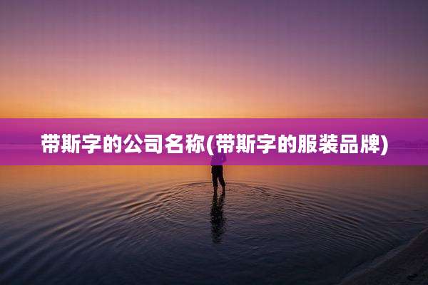 带斯字的公司名称(带斯字的服装品牌)