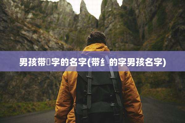 男孩带珵字的名字(带纟的字男孩名字)
