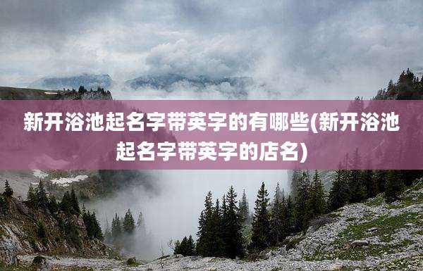 新开浴池起名字带英字的有哪些(新开浴池起名字带英字的店名)
