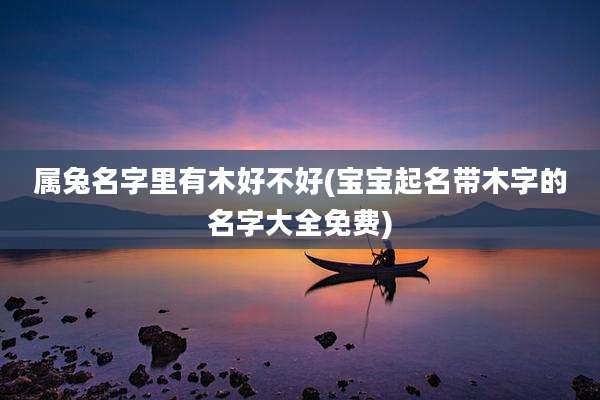 属兔名字里有木好不好(宝宝起名带木字的名字大全免费)