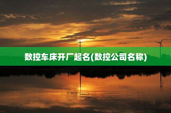 数控车床开厂起名(数控公司名称)