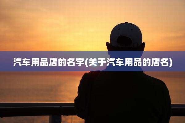 汽车用品店的名字(关于汽车用品的店名)