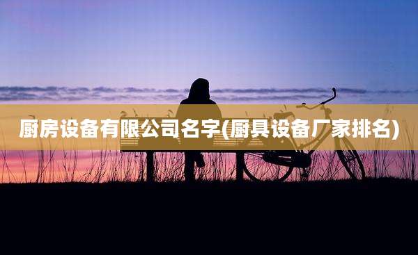 厨房设备有限公司名字(厨具设备厂家排名)