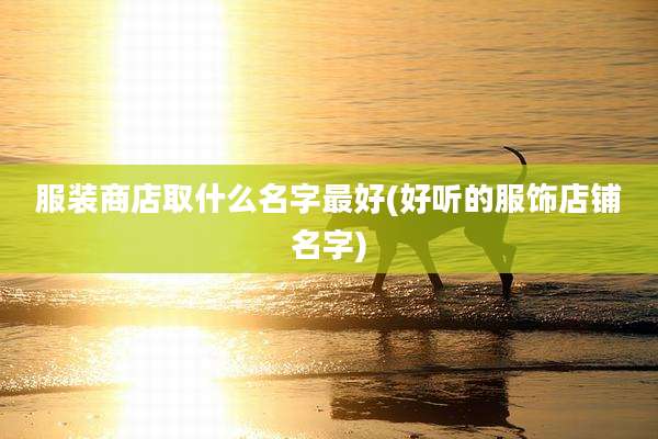 服装商店取什么名字最好(好听的服饰店铺名字)