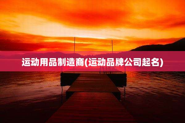 运动用品制造商(运动品牌公司起名)