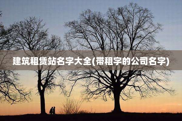 建筑租赁站名字大全(带租字的公司名字)
