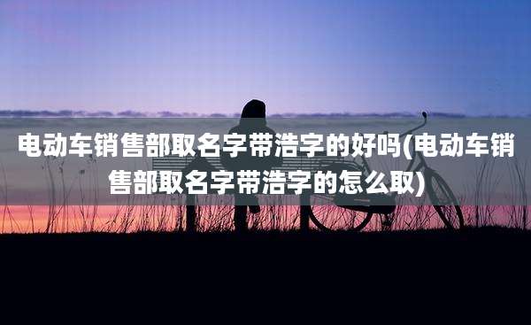 电动车销售部取名字带浩字的好吗(电动车销售部取名字带浩字的怎么取)