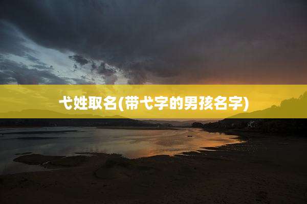 弋姓取名(带弋字的男孩名字)