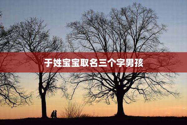 于姓宝宝取名三个字男孩