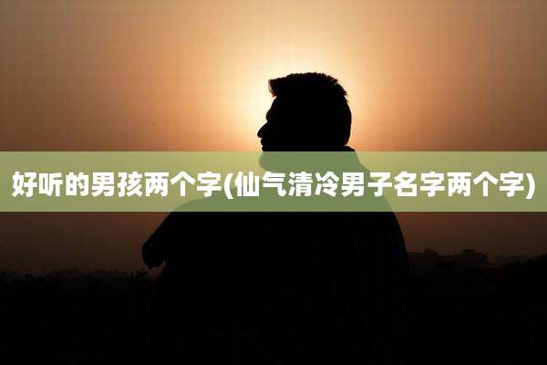好听的男孩两个字(仙气清冷男子名字两个字)