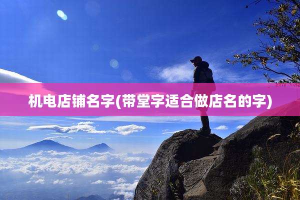 机电店铺名字(带堂字适合做店名的字)