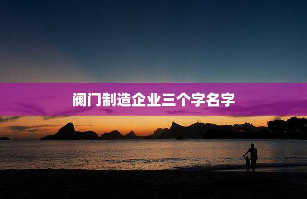 阀门制造企业三个字名字