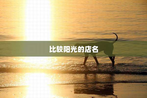 比较阳光的店名