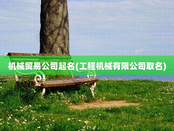 机械贸易公司起名(工程机械有限公司取名)