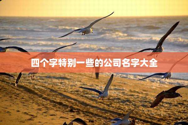 四个字特别一些的公司名字大全