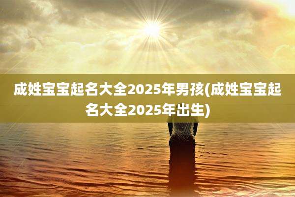 成姓宝宝起名大全2025年男孩(成姓宝宝起名大全2025年出生)